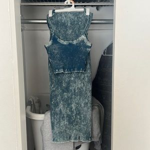 Zara Ribbed Two Piece tank and Skirt set